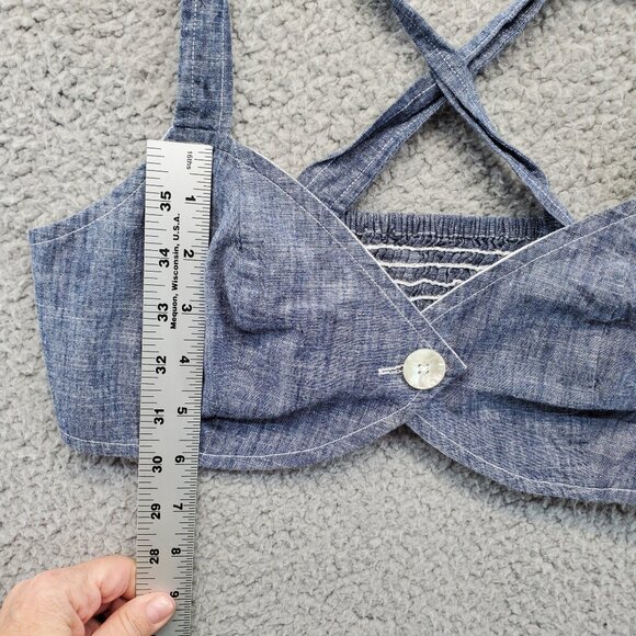 Urban Outfitters Halter Crop Top  Women's Blue Size XS - Picture 3 of 9